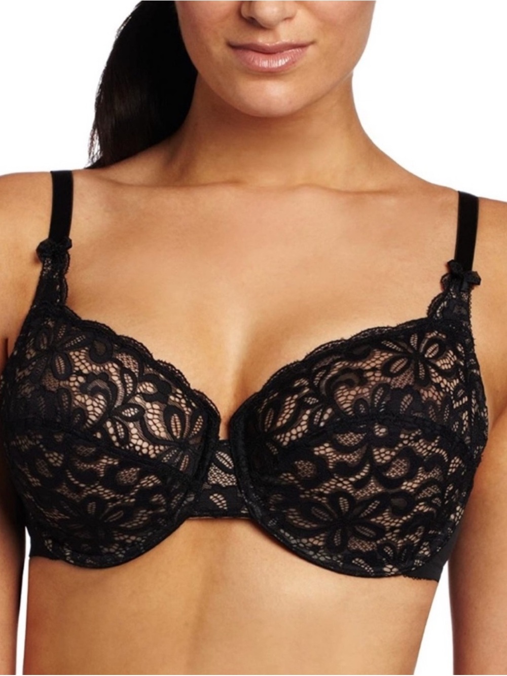 Wacoal All Dressed Up Lace bra black 36D 851166